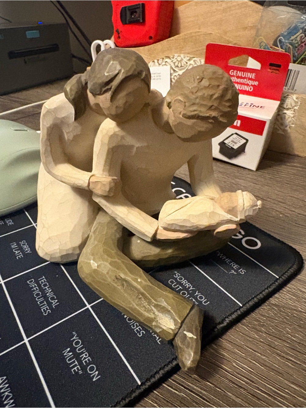 Willow Tree Beige and Olive Embrace Couple new life Sculpture